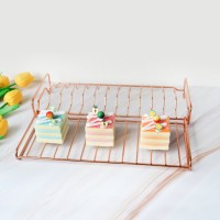 Japanese iron art rose gold dish storage rack Kitchen folding tableware drain rack custom