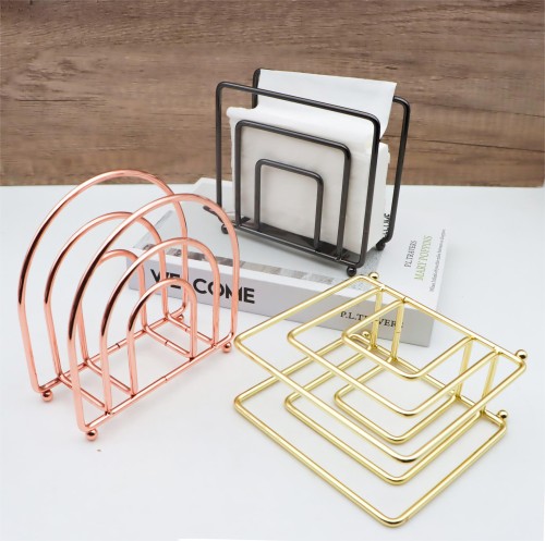 Manufacturers direct sales of three iron metal vertical table napkin holder