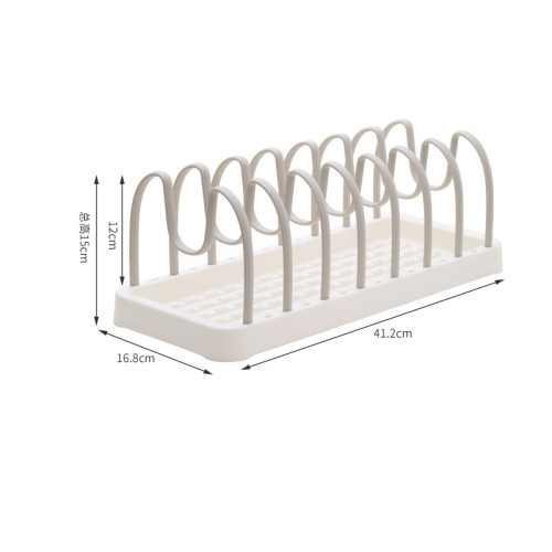 Manufacturers direct home detachable metal +PP dish rack kitchen multi-functional pot cover rack