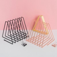 Metal retractable triangle desktop file shelf customization