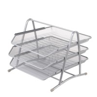 Office supplies Documents letters Mail 3-layer mesh storage tray rack customization