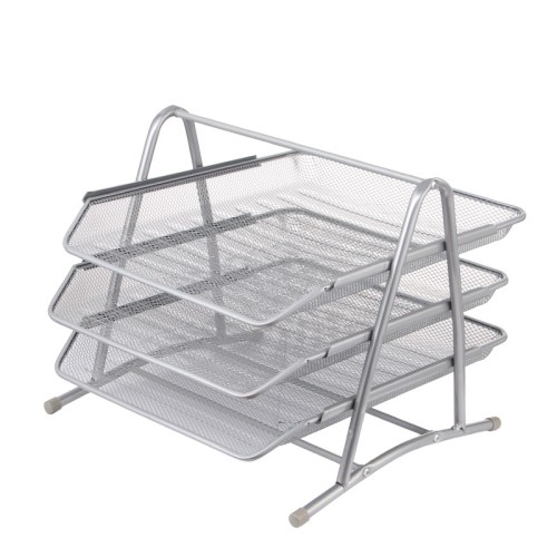 Office supplies Documents letters Mail 3-layer mesh storage tray rack customization