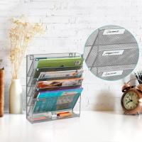 6-layer wall-mounted file mailbox manager Hanging metal mesh file rack customization