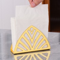 Gold metal triangle vertical napkin holder Napkin storage box Kitchen picnic paper towel dispenser custom