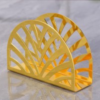 Gold metal triangle vertical napkin holder Napkin storage box Kitchen picnic paper towel dispenser custom