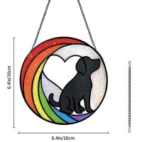 Souvenir stained-glass window dog hanging decorated Rainbow Bridge Sun Catcher custom