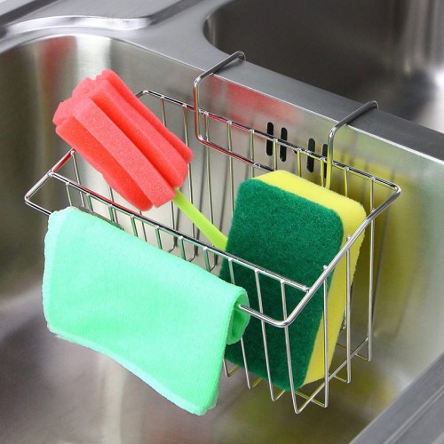 Kitchen sponge, dish brush, towel 304 stainless steel storage rack custom