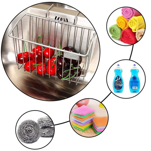 Kitchen sponge, dish brush, towel 304 stainless steel storage rack custom