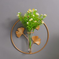 Wall decoration plant support Wall hanging plant metal Metal glass test tube vase custom