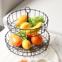 2 layer metal fruit basket