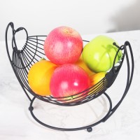 Factory direct sales creative metal fruit basket snack storage basket personality home fruit tray