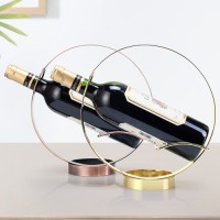 Simple creative stainless steel wine rack wine tray bar wine bottle display rack customization