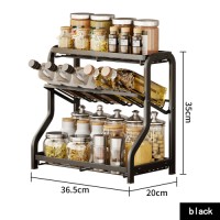 Kitchen metal storage rack condiment rack countertop soy sauce condiment storage rack custom