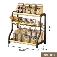 Kitchen metal storage rack condiment rack countertop soy sauce condiment storage rack custom