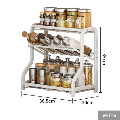 Kitchen metal storage rack condiment rack countertop soy sauce condiment storage rack custom