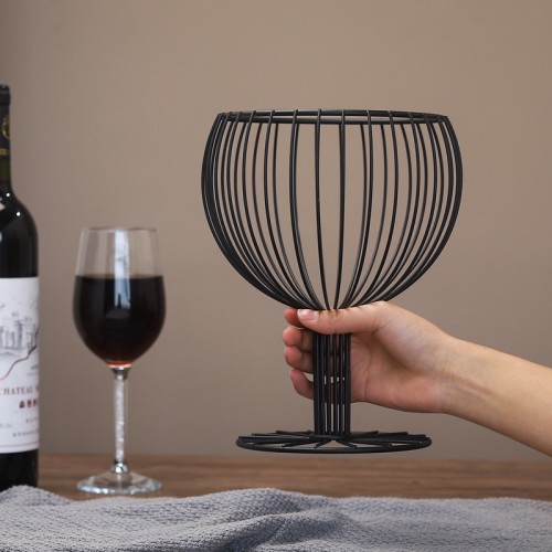 Wire hollow wine cup fruit basket