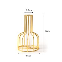 Metal frame decoration clear glass test tube vases small vase custom