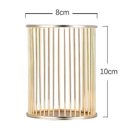 Pen makeup brush wire cylindrical pen holder Office metal storage box custom