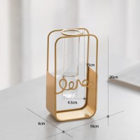 Creative tabletop decoration hydroponic glass test tube vase customization