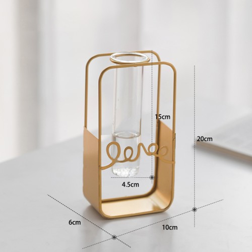 Creative tabletop decoration hydroponic glass test tube vase customization